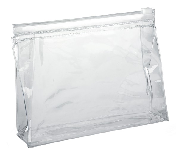 Promotional Clear PVC Slide Zippered Toiletry Bag