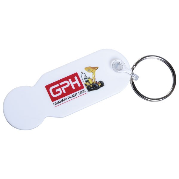 Promotional Plastic Trolley Coin Keyring