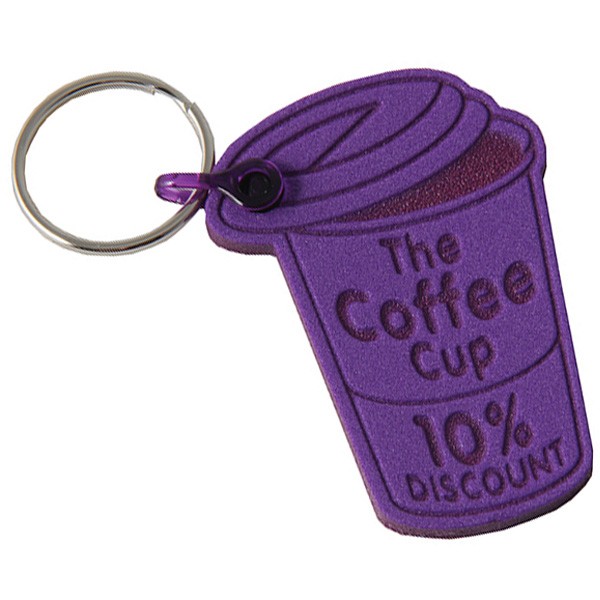 Promotional Embossed Foam Keyrings - Image 1