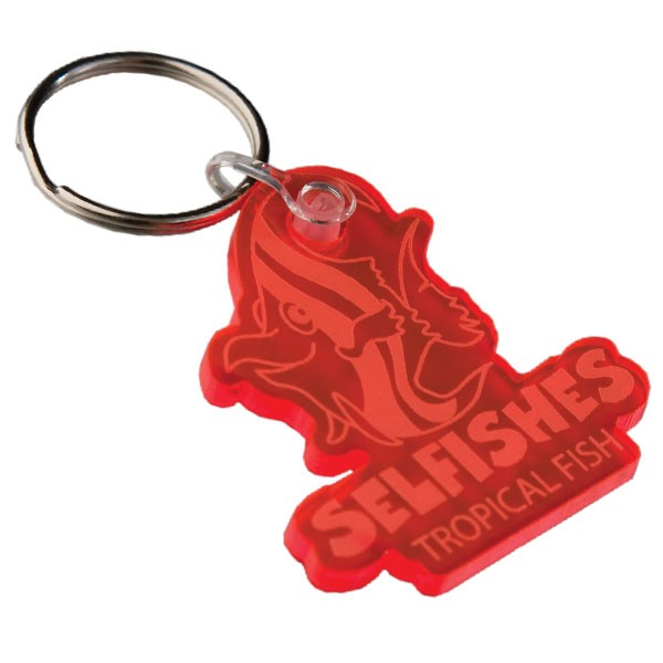 Promotional Embossed Acrylic Keyrings - Image 1