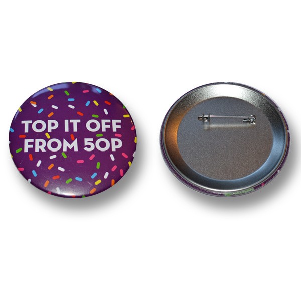 Promotional 77mm Button Badge