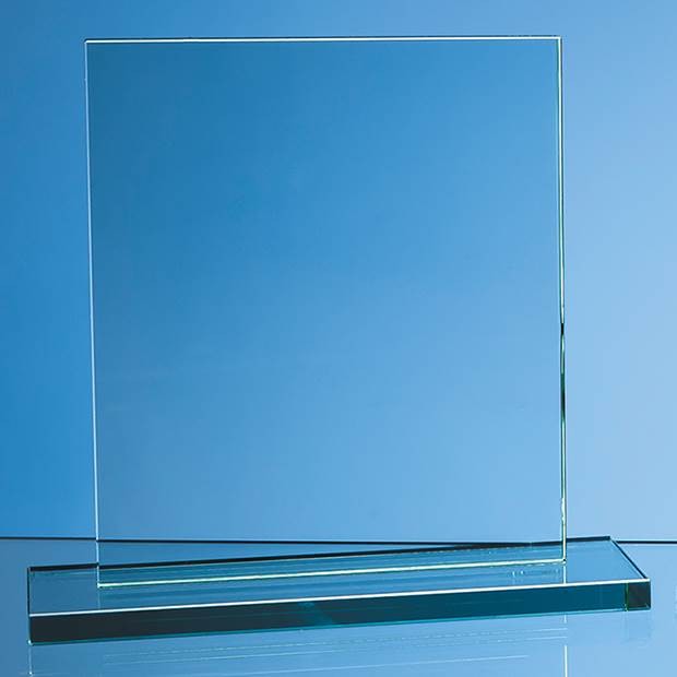 Promotional 20cm x 17.5cm x 12mm Jade Glass Rectangle Award