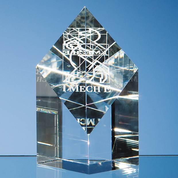 Promotional 13cm Optical Crystal Diamond Award