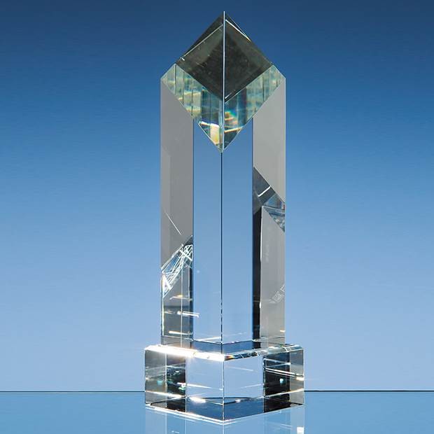 Promotional 23cm Optical Crystal Diamond Award