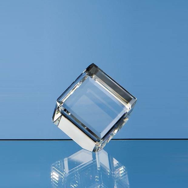 Promotional 5cm Optical Crystal Bevel Edged Cube