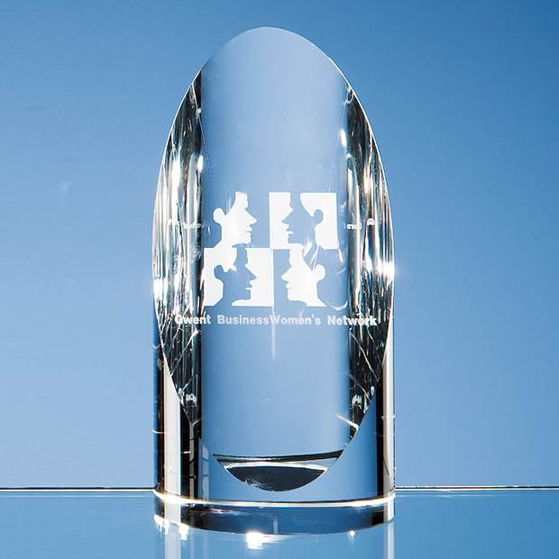 Promotional 14cm Optical Crystal Cylinder Award