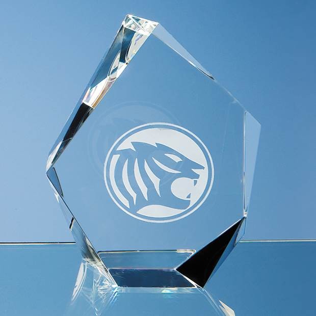 Promotional 13cm Optical Crystal Facet Iceberg Award