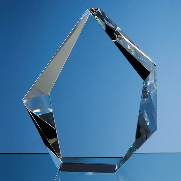 Promotional 17cm Optical Crystal Facet Iceberg Award