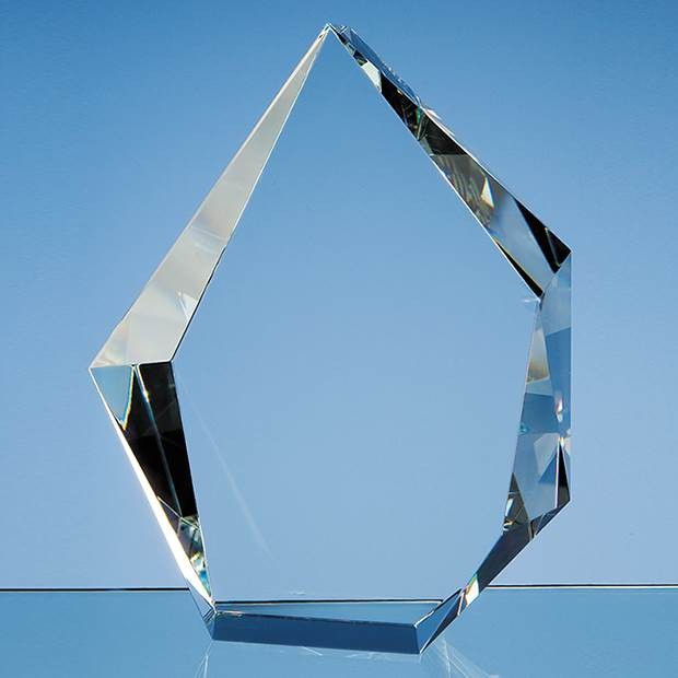 Promotional 20cm Optical Crystal Facet Iceberg Award