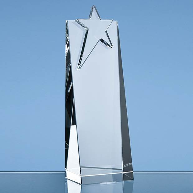 Promotional 21cm Optical Crystal Star Rectangle Award