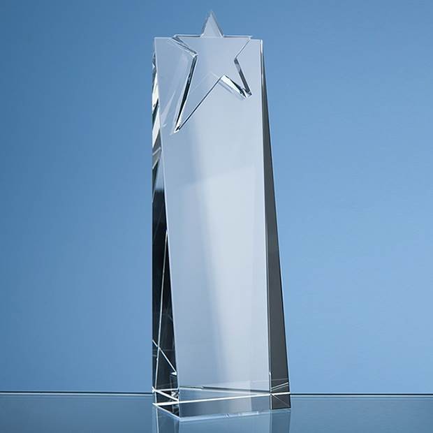 Promotional Optical Crystal Star Rectangle Award