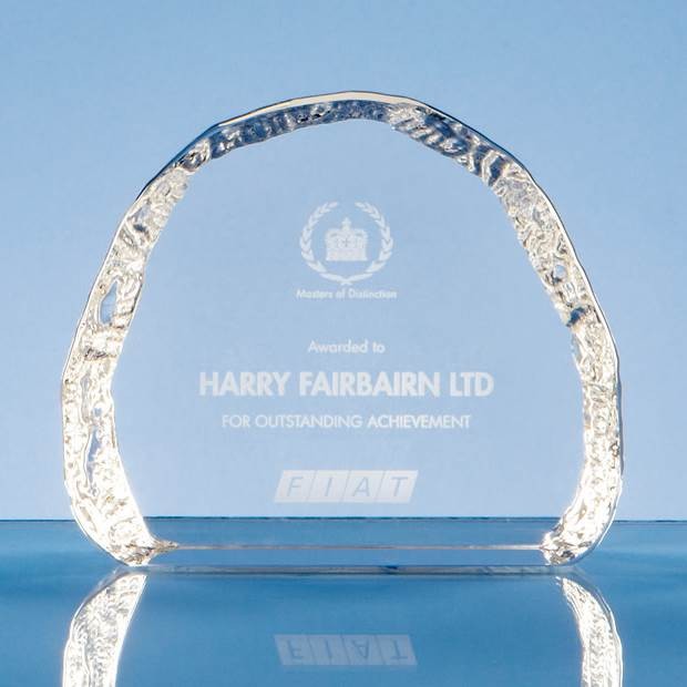 Promotional 12cm Optical Crystal Ice Block Paperweight