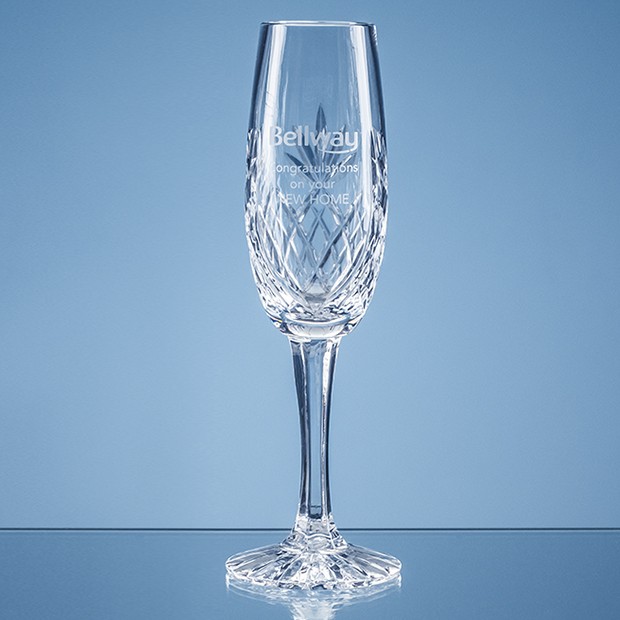 Promotional 165ml Blenheim Lead Crystal Panel Champagne Flute