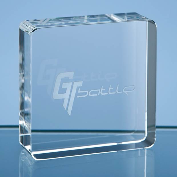 Promotional Optical Crystal Square Paperweight