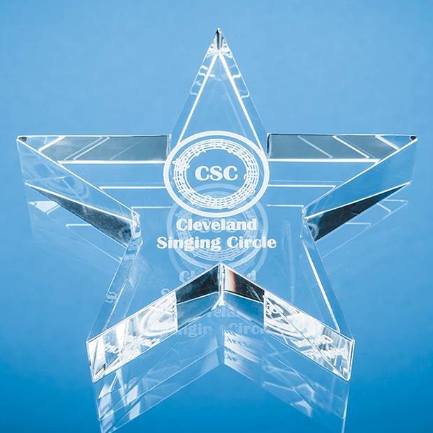 Promotional 10.5cm Optical Crystal Star Paperweight