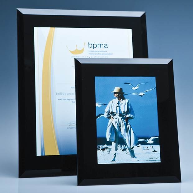 Promotional Black Surround Glass Frame for A4 Photo or Certificate, H or V