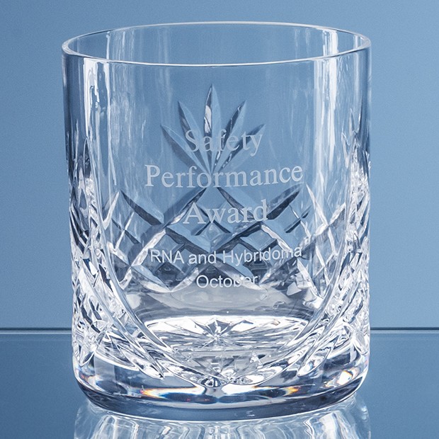 Promotional 400ml Blenheim Lead Crystal Panel Whisky Tumbler