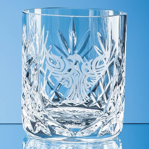 Promotional 400ml Glencoe Lead Crystal Panel Whisky Tumbler