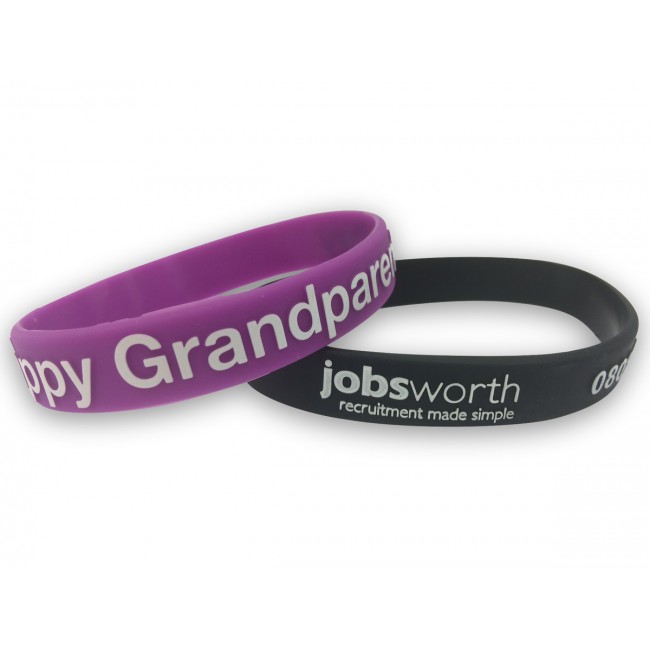 Promotional EXPRESS - Silicon Wristbands - Embossed with Colour Infill