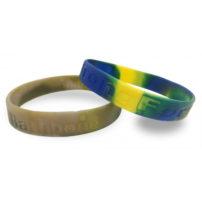 Promotional Multi Colour Wristband - Debossed/Sunken In