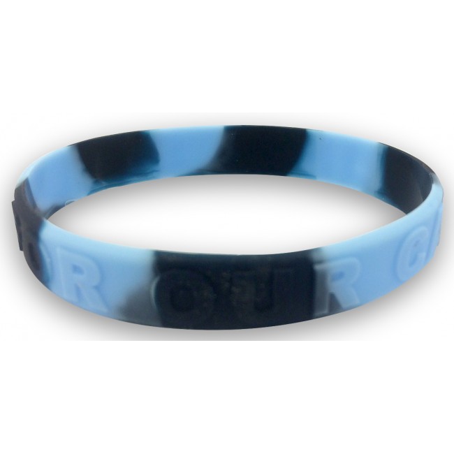 Promotional Multi Colour Wristband - Embossed/Raised