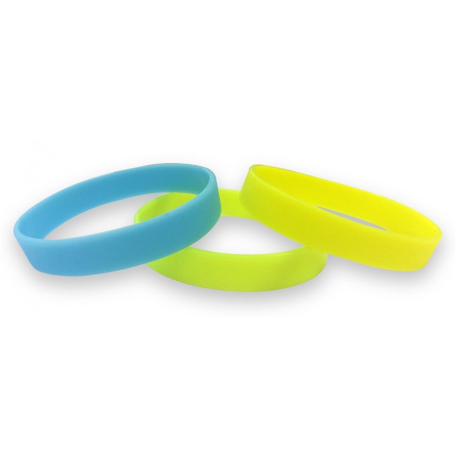 Promotional Silicon Wristbands - Glow In The Dark - Printed