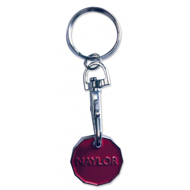 Promotional Trolley Coin Keyring - Enamelled - 1 Side