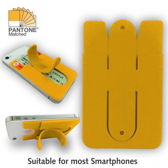 Promotional Phone Snap Stand with Wallet - Silicon