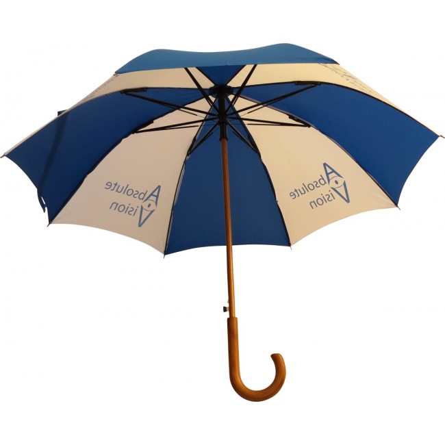 Promotional Executive Wood Crook Umbrella - Image 2