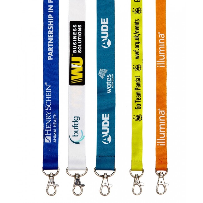 Promotional 15mm Single Layer Slippery Polyester Lanyard