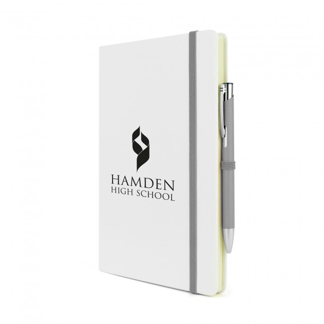 Promotional A5 Mole Mate White Notebook - Image 4