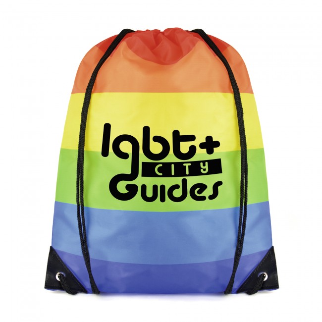 Promotional Rainbow Drawstring Bag