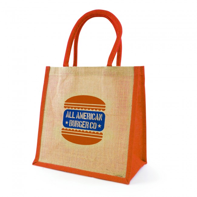 Promotional Coloured Halton Eco-Friendly Jute Shopper - Image 1