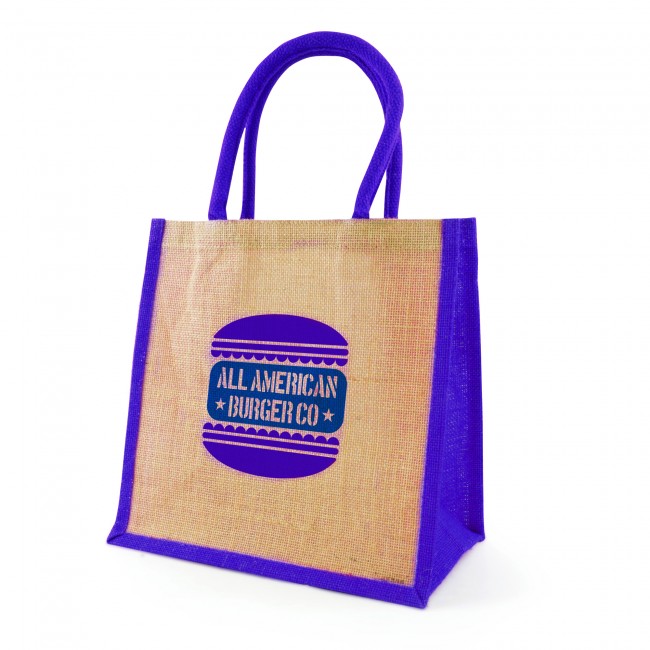 Promotional Coloured Halton Eco-Friendly Jute Shopper - Image 5