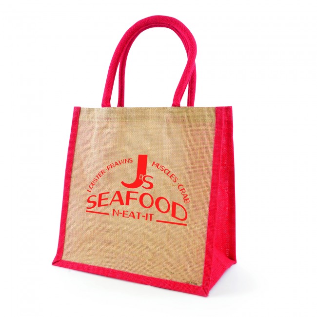 Promotional Coloured Halton Eco-Friendly Jute Shopper - Image 6