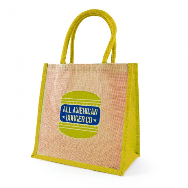 Promotional Coloured Halton Eco-Friendly Jute Shopper - Image 7