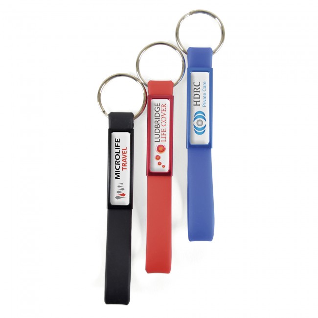 Promotional Silicone Domed keyring