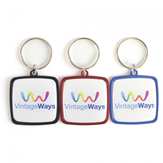 Promotional Aluminium Square Keyring