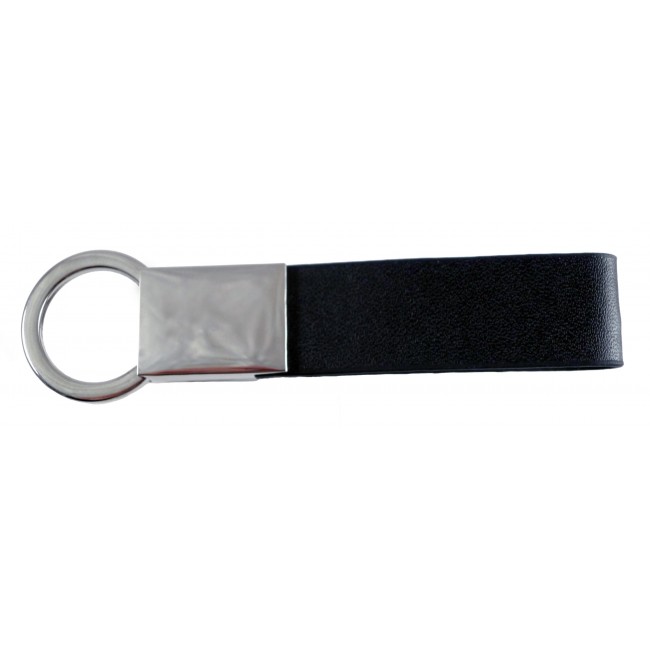 Promotional Silver Key Fob (leather effect strap)