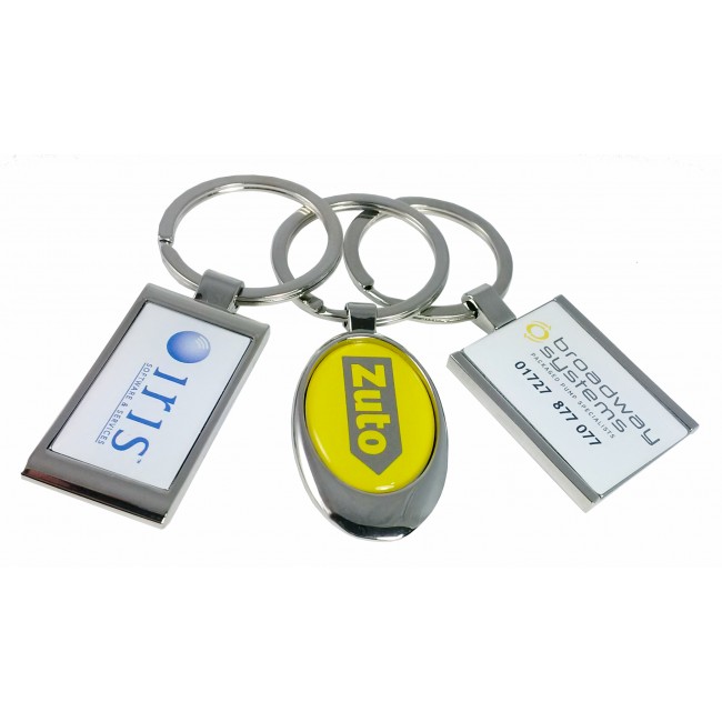 Promotional Silver Key Fob (square)