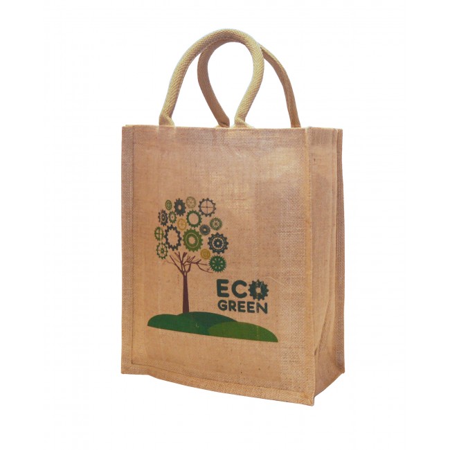 Promotional Small 100% Natural Jute Exhibtion Bag