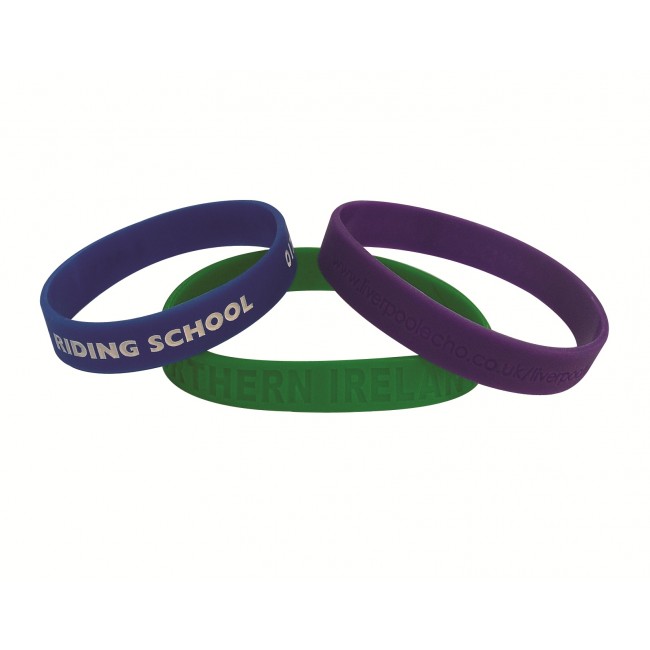 Promotional Debossed Silicone Wristbands