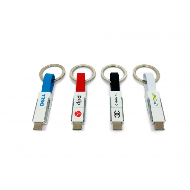 Promotional 3-in-1 Keyring Charging Cable