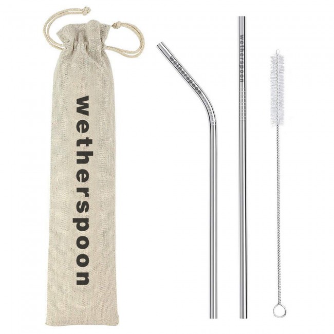 Promotional Stainless Steel Metal Straw Set