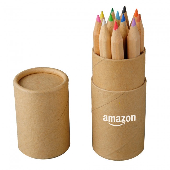 Promotional 12 Piece 9cm Pencil Tube