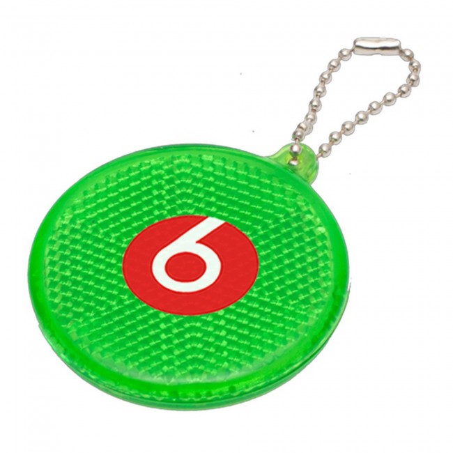 Promotional Round Hard reflective Keyrings