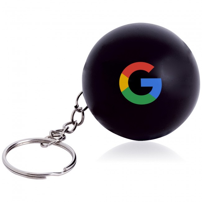 Promotional Round Stress Ball Keyring