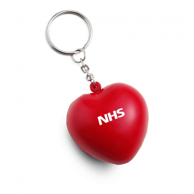 Promotional Stress Heart Keyrings