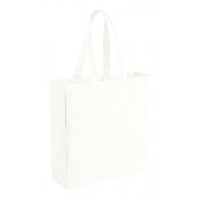 Promotional  Black or White Canvas Shopper with Full Gussett - Image 2