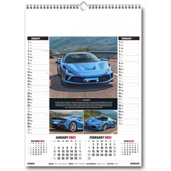 Supercars Memo Wall Calendar